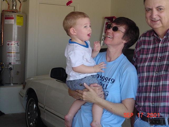 Paul Isaiah Brown with his Grandparents, Faye and Paul Bennett Brown (September 17, 2001