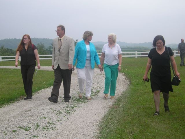 Left to Right: Heather Brown Norris (Ben's 1st Cousin Once Removed), Randy Brown (Ben's 1st Cousin), Pat McArtor (Randy Brown's Wife), Joan Kinsey Wickersham (Ben's 1st Cousin), Cyndy Solon (Ben's Niece)