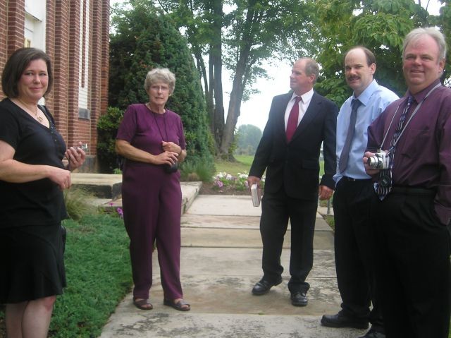 Left to Right:  Cyndy Solon (Ben's Niece), Bette Ina Brown (Ben's Sister), Lloyd T. Solon (Ben's Nephew), Ned E. Solon (Ben's Nephew), Rick T. Garrett (Ben's 1st Cousin Once Removed)