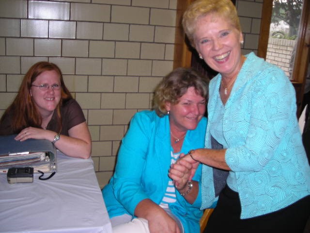 Heather Brown Norris (Ben's 1st Cousin Once Removed), Pat McArtor (Wife of Randy Brown, Ben's 1st Cousin) and Barbara Brown Hochstetler (Ben's 1st Cousin)