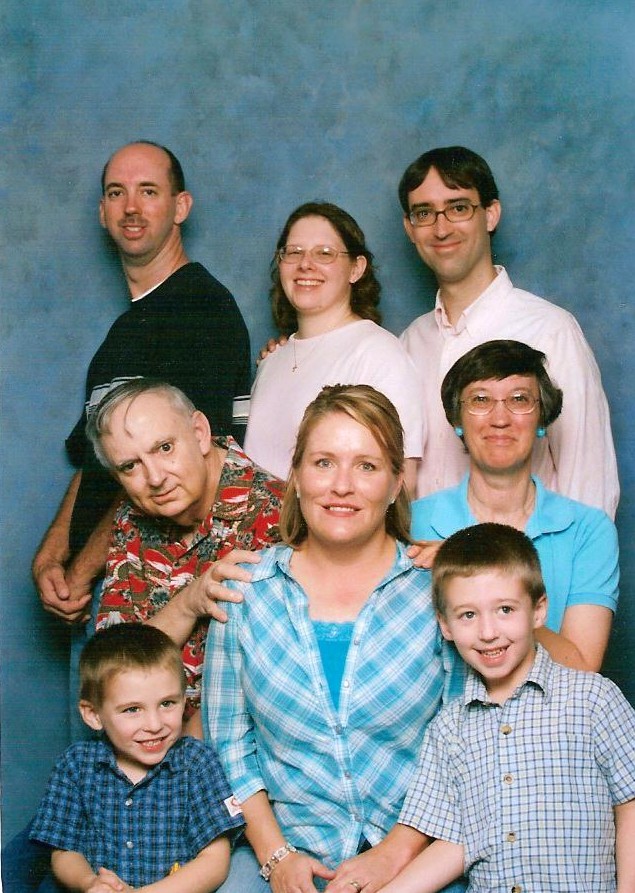 The Brown Family - Front: Austin, Kim, Isaiah; Behind them: Paul and Faye; Standing: Travis, Kelly and Steven (2005)