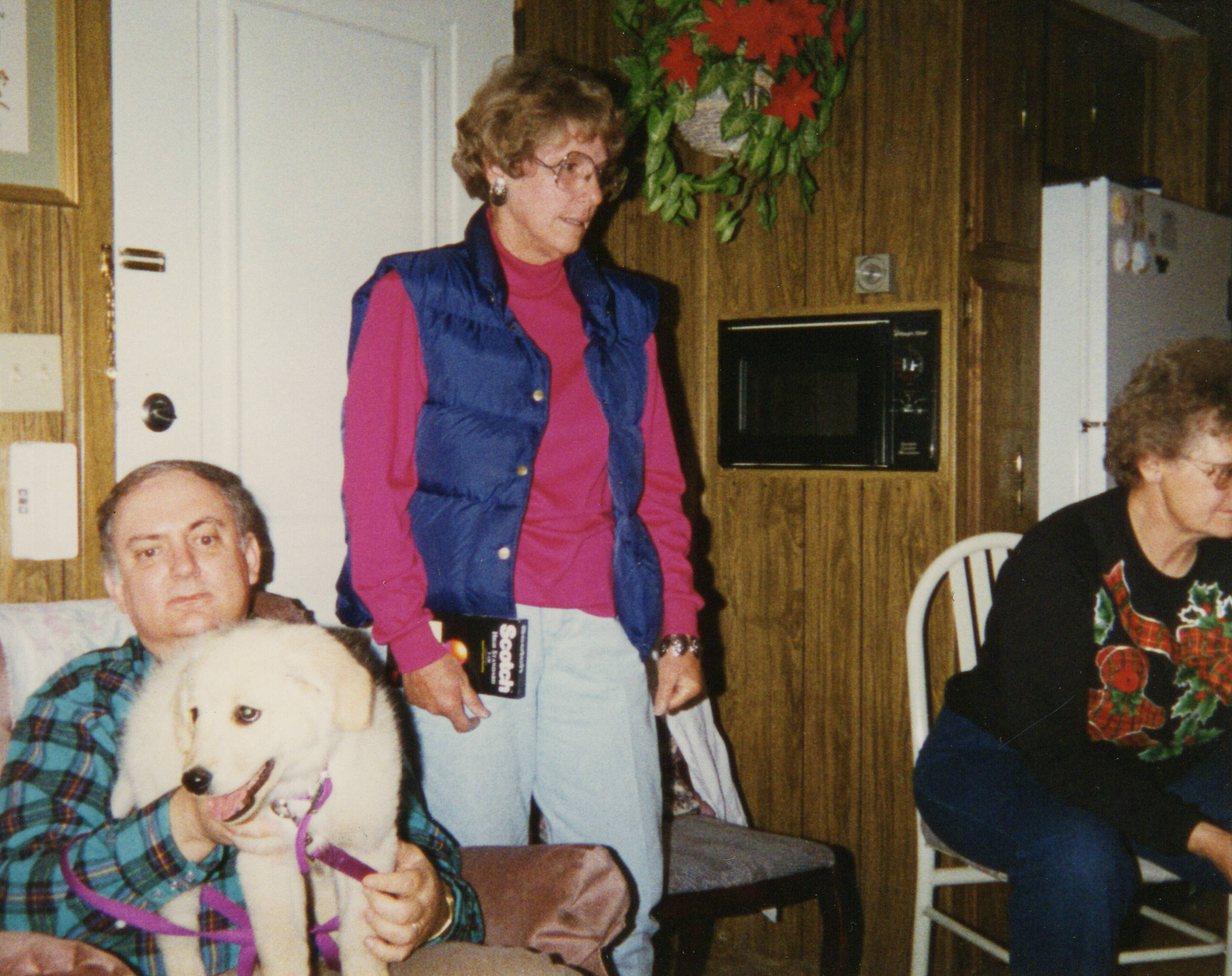 Ben with Bette's dog, Jenny, Bette and Doris Brown (circa 1990's)
