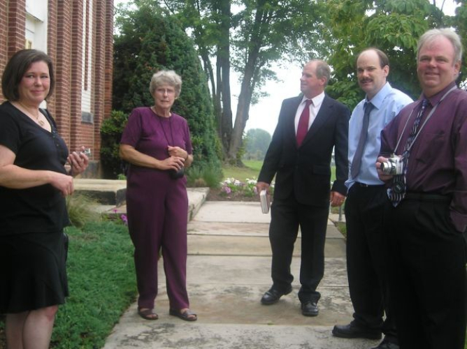 Left to Right:  Cyndy Solon (Ben's Niece), Bette Ina Brown (Ben's Sister), Lloyd T. Solon (Ben's Nephew), Ned E. Solon (Ben's Nephew), Rick T. Garrett (Ben's 1st Cousin Once Removed)
